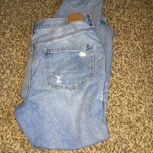 Distressed mom jeans!